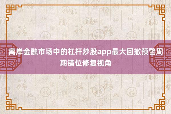 离岸金融市场中的杠杆炒股app最大回撤预警周期错位修复视角