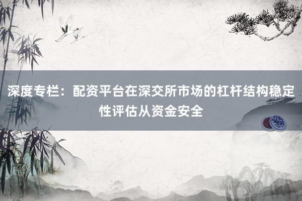 深度专栏：配资平台在深交所市场的杠杆结构稳定性评估从资金安全