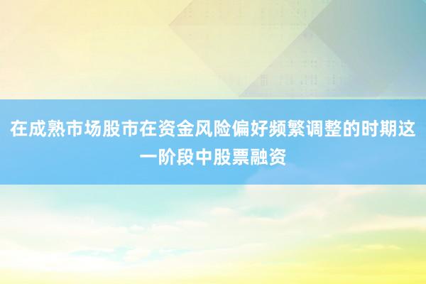 在成熟市场股市在资金风险偏好频繁调整的时期这一阶段中股票融资