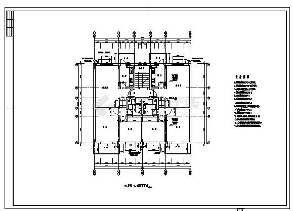 六层带地下室单元式住宅楼建筑设计cad图,共十五张
